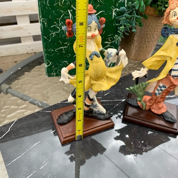 2 pcs FONTANINI clown figurine 946 CARRARA MARBLE BASE HAND PAINTED ITALY 70' - Picture 7 of 8